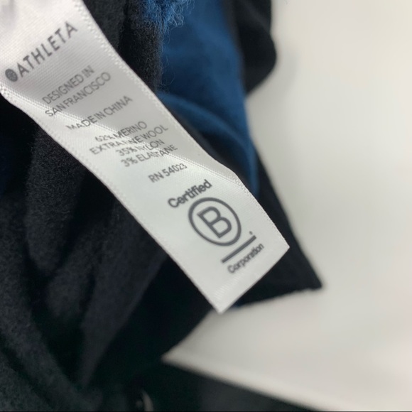 SOLD Athleta Transit Color block Wool Turtleneck Sweater - Picture 9 of 11